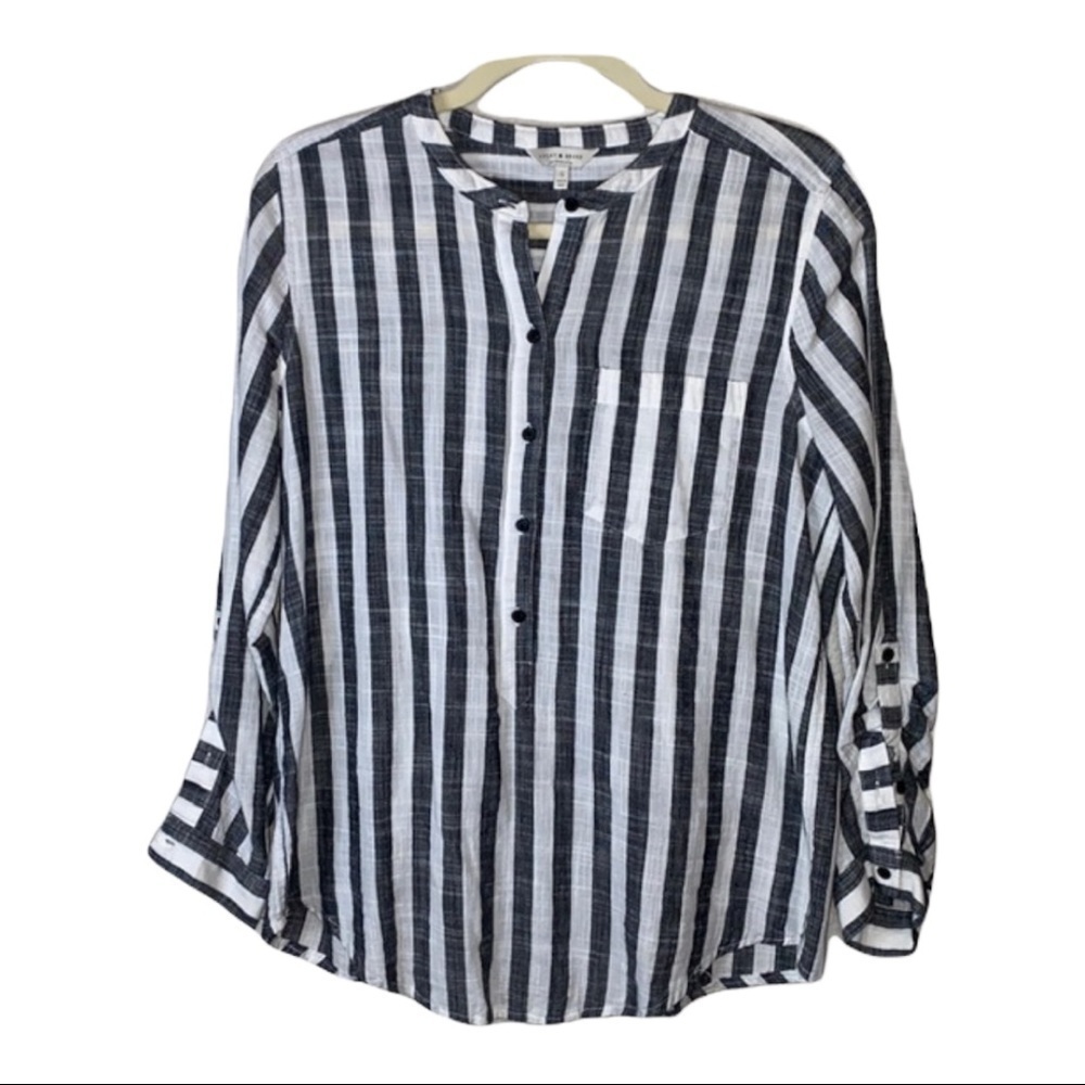 Lucky Brand Stripe Long Sleeve Top Size S